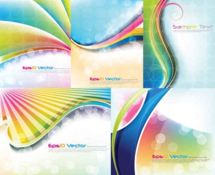 Colorful abstract background set vector graphics colorful background abstract   
