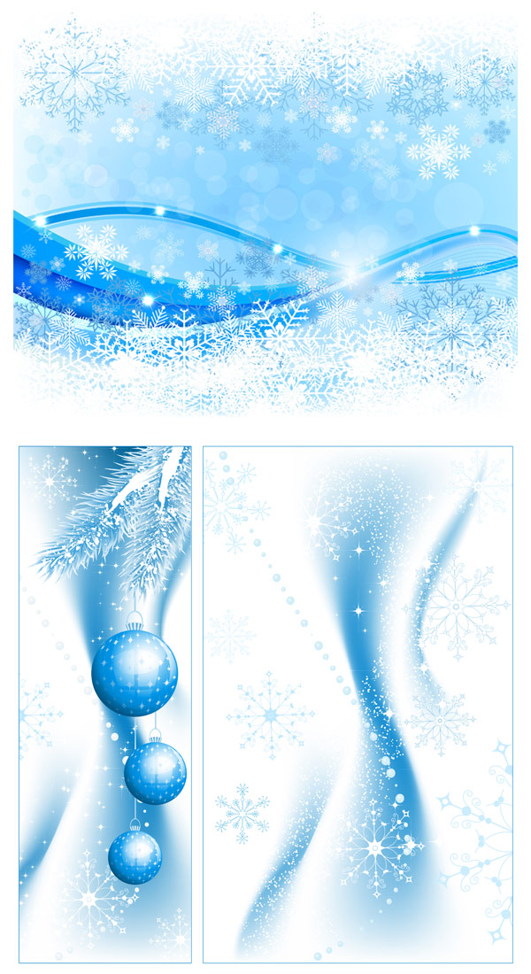 Elegant Christmas background design vector vector stars snow light blue elegant christmas balls background   