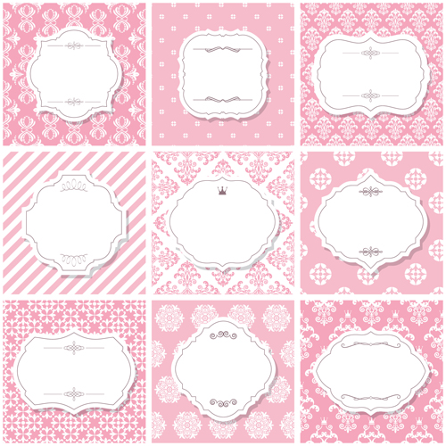 Vector frame with vintage background graphics 03 vintage vector frame background   