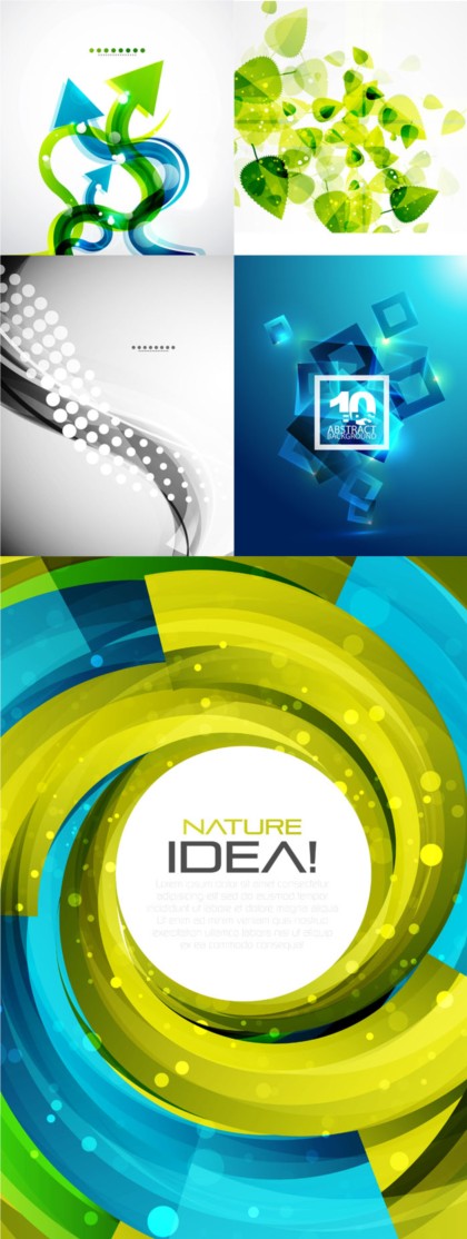 Dynamic background set vector graphics 35465 dynamic background   