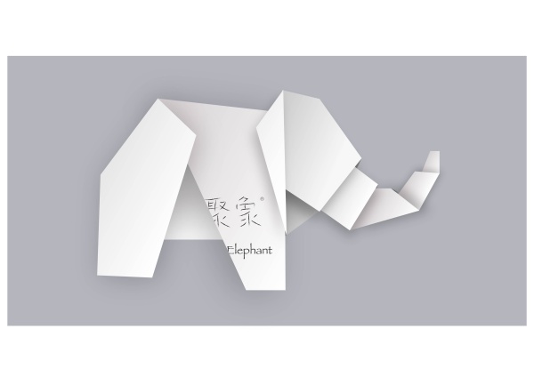 Elephant origami design vector origami elephant   