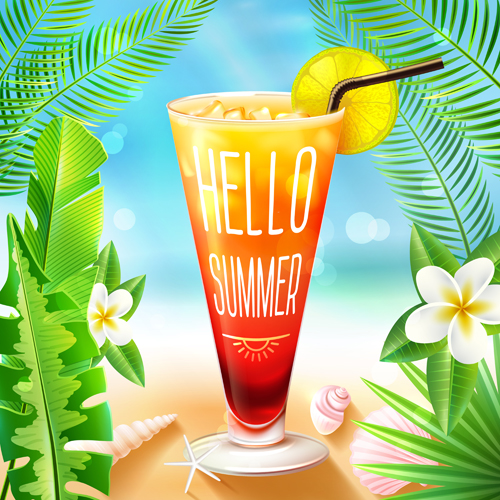 Summer holiday happy beach background vector 04 summer holiday happy background   