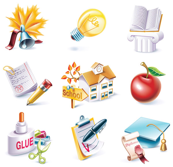 School theme Icon vector theme school icon   