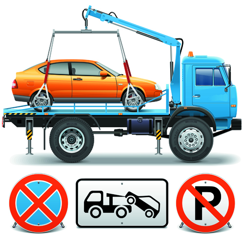 Trailers and traffic signs vector Trailers Traffic signs   