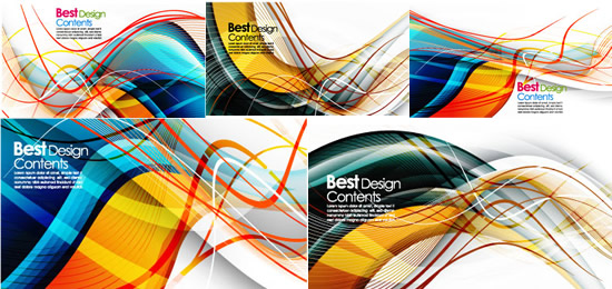 Elements of Dynamic stripe background design vector vitality stripes space dynamic curve colorful background   