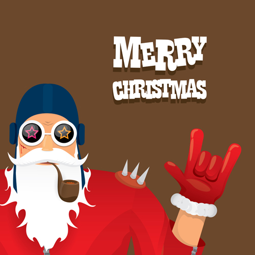 Funny santa claus vector design material 03 santa material funny design Claus   