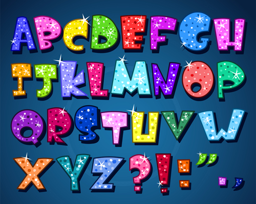 Cute Lower case shiny vector material 02 shiny material Lower case cute alphabet   
