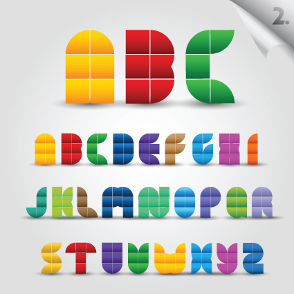 Creative Colorful decorative alphabet vector graphics 02 decorative creative colorful alphabet   