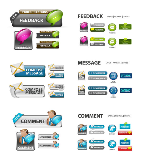 Elements of Creative web button design vector material 16 web button material elements element creative button design button   