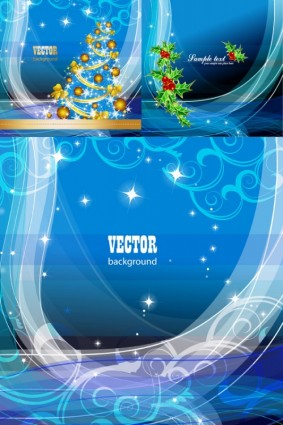 Blue style christmas art background vector christmas blue beautiful background   