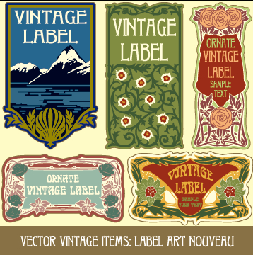 Ornate vintage labels creative vector set 10 vintage ornate labels label creative   