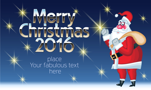 2016 merry christmas with funny santa vector design 03 santa funny christmas   