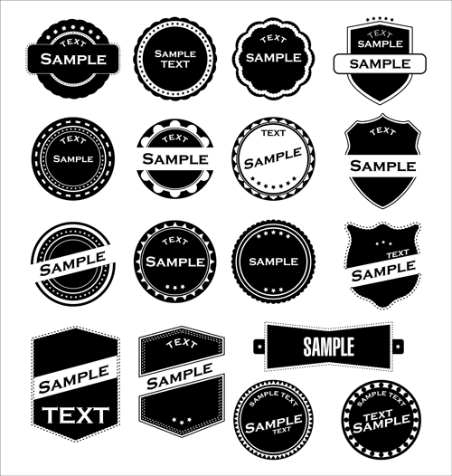 Round labels vintage styles vector 03 Vintage Style vintage round labels   