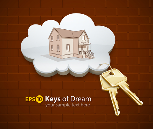 Keys with home vector background keys home background   