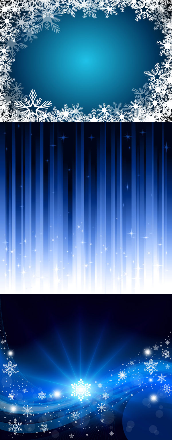 Blue motion background vector material star snow gradient dynamic blue background   