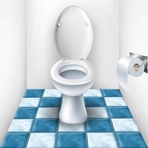 Vector toilet design elements set 01 toilet elements   