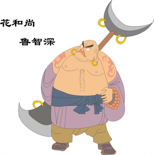 Ancient Chinese characters vector stories Figure Shuihu characters CDR format   