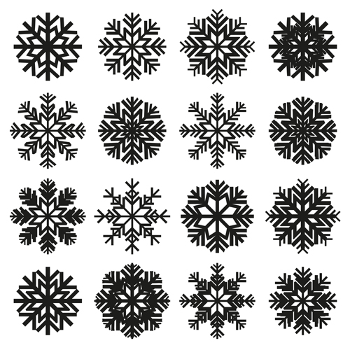 Christmas snowflake icons set vector 02 snowflake icons christmas   