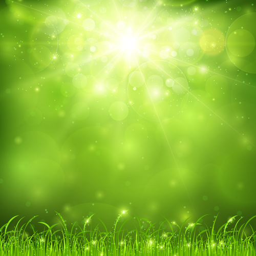 Green nature and sunlight background vector sunlight spring nature green background vector background   