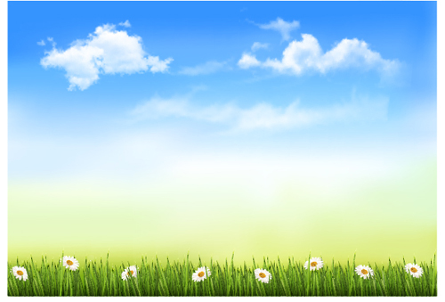 Blue sky and white clouds in spring design vector white clouds spring sky clouds blue   