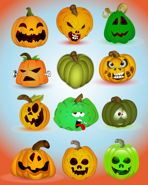 Halloween Jack O Lantern Vector set 02 jack o' lantern halloween   