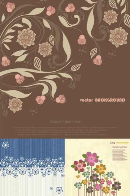 Simple flower background vector simple flower   