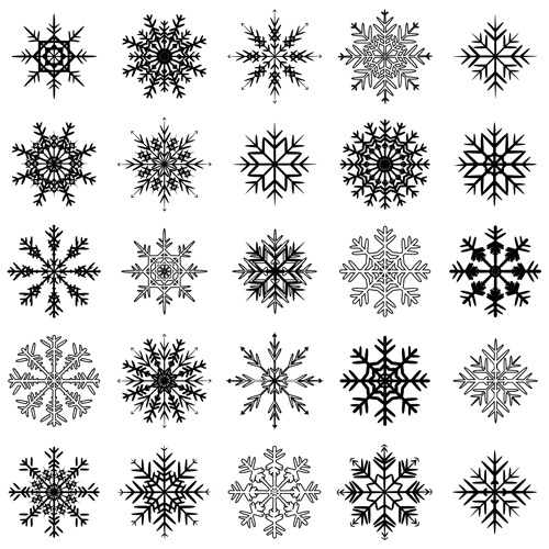 Christmas snowflake icons set vector 04 snowflake icons christmas   