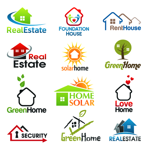 12 Kind real estate logos free vector real estate logos   
