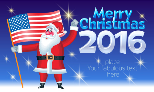 2016 merry christmas with funny santa vector design 07 santa funny christmas   