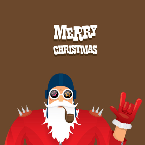 Funny santa claus vector design material 04 santa material funny design Claus   