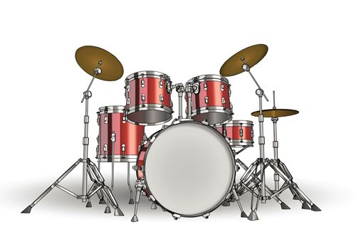 Music with Drums design elements vector 01 music elements element drums   