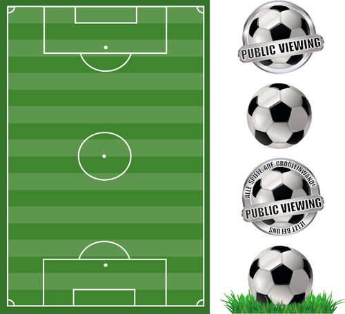 Football field with football labels vector 01 labels label Football field football   