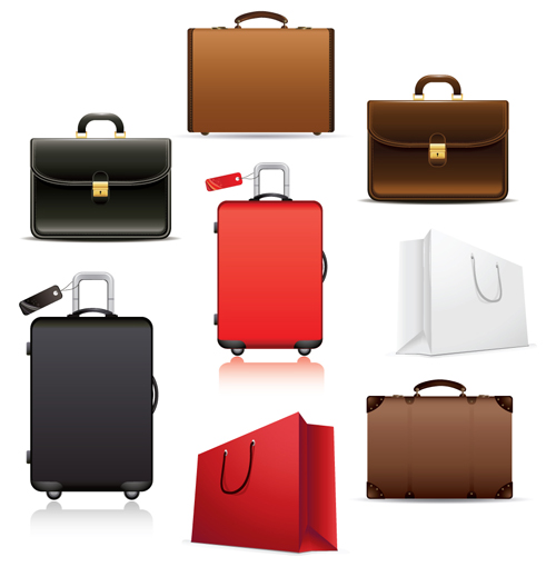 Set of Travel bags Illustration vector 04 Travel bags travel illustration   
