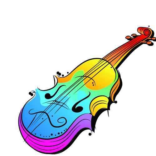 Colorful Animal and Musical instruments illustrations vector 04 musical instruments colorful Animal   