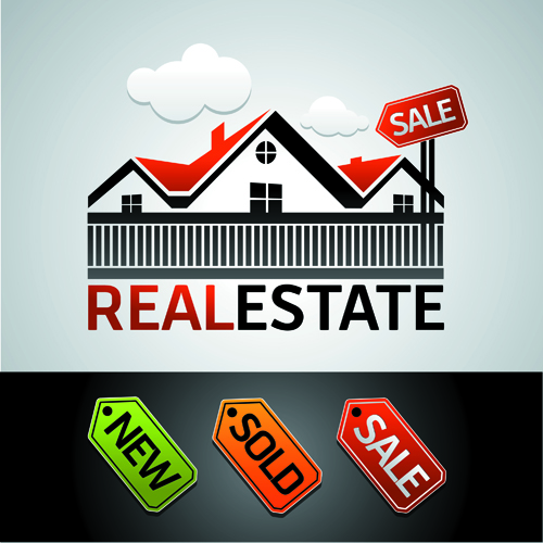 Real estate sale with tags vector tags sale real estate Estate design   