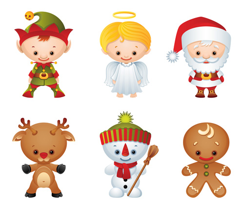 Vector Set of different Xmas icons elements 05 xmas icons icon elements element different   