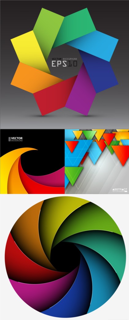 Colorful geometric background vector geometric colorful   
