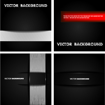 Dark metal backgrounds vector set 05 metal dark backgrounds background   