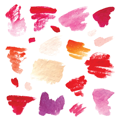 Colorful watercolor ink brushes vector 01 watercolor ink colorful brushes   