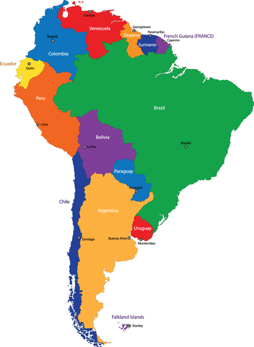 Vivid South America map design vector material 05 vivid south material map America   