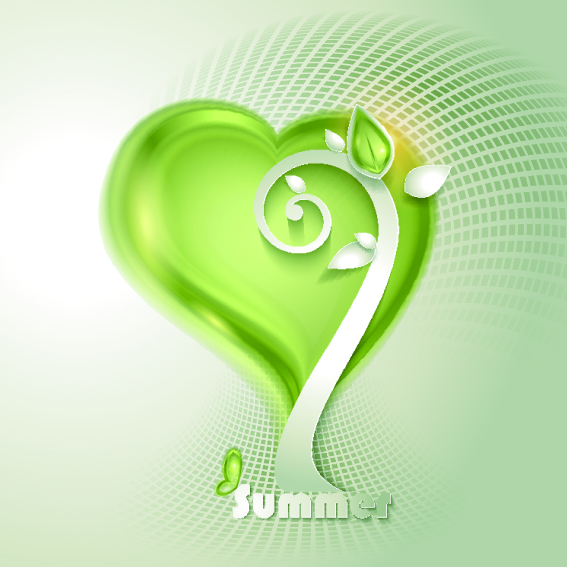 Green season style vector background 03 style season green background   