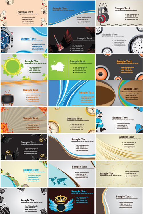 Set of Various Amazing Cards vector Various cards card amazing   