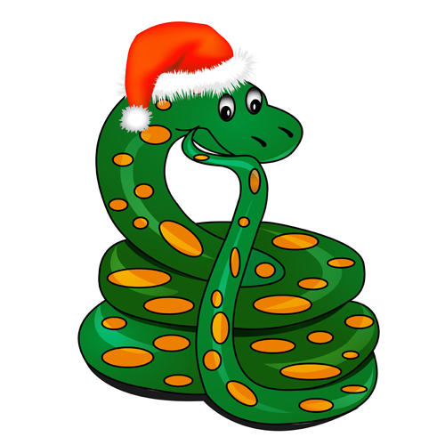 Cute Snake 2013 design elements vector material 04 snake material elements element 2013   
