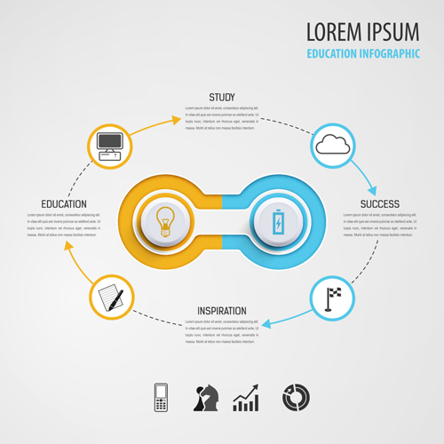 Circular business infographics creative vectors template 19 template infographic creative circular business   