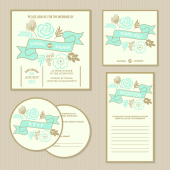 Wedding invitation with dvd kit design vector 03 wedding invitation DVD design   