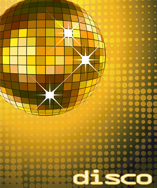 Set of Disco Ball theme background vector 04 disco ball   