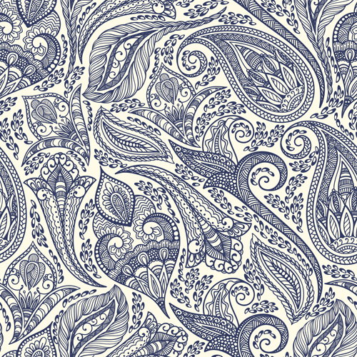 Indian paisley seamless pattern vector material 05 seamless pattern paisley indian   