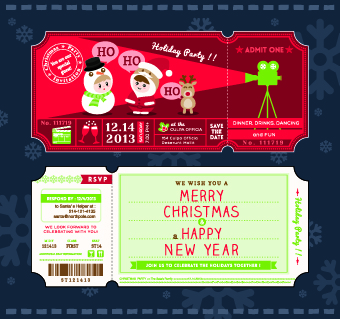 2014 Christmas Ticket vector ticket christmas   