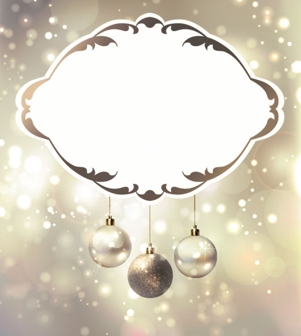 Shiny Ball with Christmas background vector graphics 04 Shiny Ball shiny christmas   