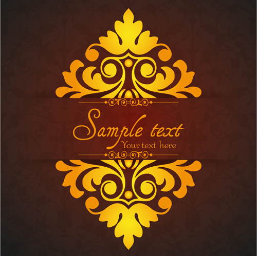 Vintage ornamental floral with background vector 01 vintage ornamental floral background   